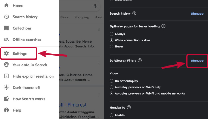 Cara Menonaktifkan Safe Search di UC Browser