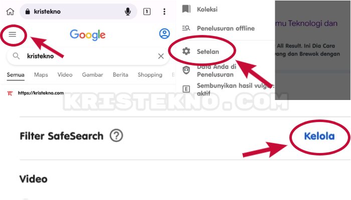 Cara Menonaktifkan Filter Safesearch Menggunakan Android atau iOS